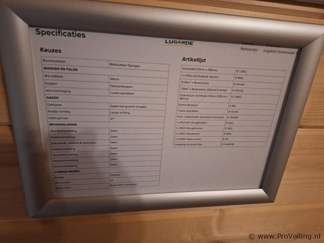 Lugarde blokhutveranda - 600x440cm - afbeelding 3 van  11