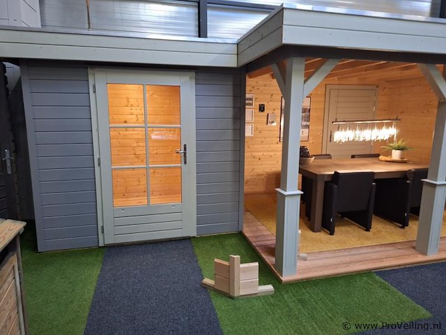 Lugarde vuren tuinhuis met overkapping - 636x180cm - afbeelding 5 van  15