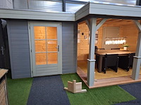 Lugarde vuren tuinhuis met overkapping - 636x180cm - afbeelding 5 van  15