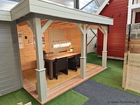 Lugarde vuren tuinhuis met overkapping - 636x180cm