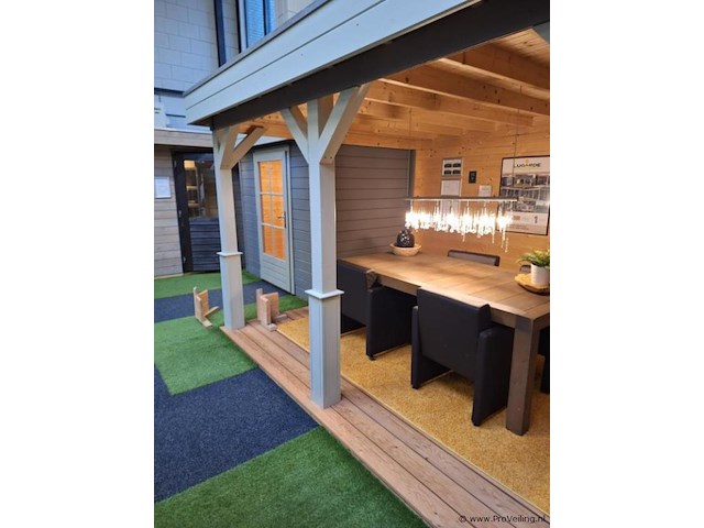 Lugarde vuren tuinhuis met overkapping - 636x180cm - afbeelding 11 van  15