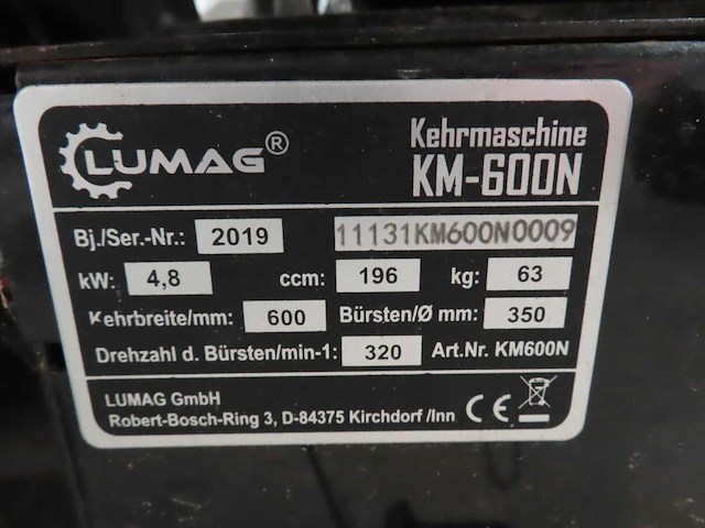 Lumag - 2019 - km-6000n - veegmachine - afbeelding 6 van  8