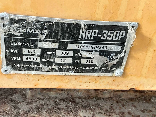 Lumag hrp-350p trilplaat - afbeelding 5 van  5