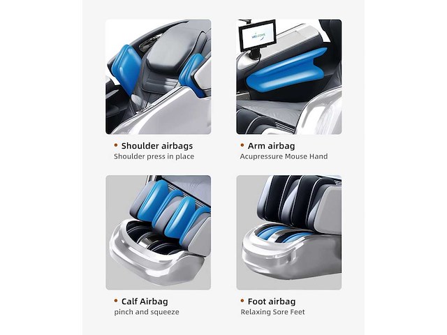 Lumaseat - tasmanië - blauw - massagestoel - afbeelding 17 van  28