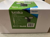 Lumiko hyb-pir-2x13w-ww 870815 led buitenverlichting met sensor - afbeelding 3 van  3