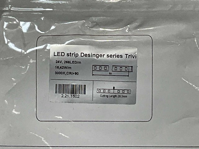 Lumiparts 2.21.1602 led strip 24v 927 16,42w/m 3000k - afbeelding 2 van  2