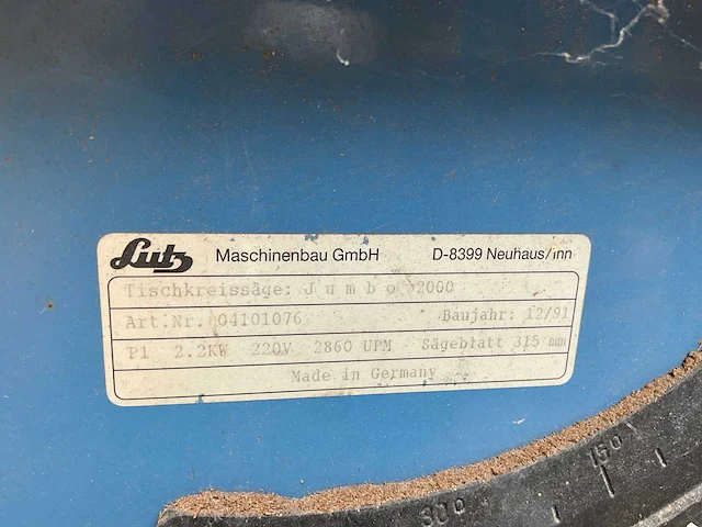 Luts jumbo 2000 tafelcirkelzaagmachine - afbeelding 4 van  4