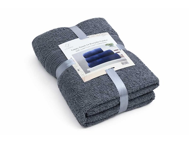 Lux-towels - 3-delig 600gsm - handdoeken-set 600gsm (14x) - afbeelding 1 van  2