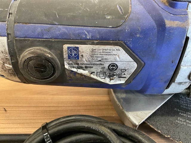 Lux ws-230 haakse slijpmachine | 2350w - afbeelding 1 van  2