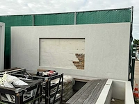 Luxcom u-tuinbank met wand - afbeelding 2 van  8