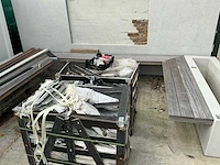 Luxcom u-tuinbank met wand - afbeelding 3 van  8
