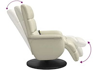 Luxe draaifauteuille met massagefunctie vida xl, gebroken wit - afbeelding 3 van  5