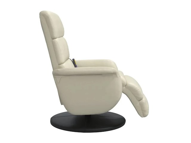 Luxe draaifauteuille met massagefunctie vida xl, gebroken wit - afbeelding 4 van  5