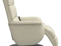 Luxe draaifauteuille met massagefunctie vida xl, gebroken wit - afbeelding 4 van  5