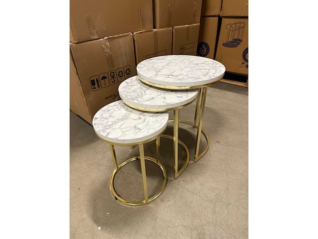 Luxe driedelige bijzettafel - afbeelding 1 van  4
