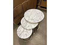 Luxe driedelige bijzettafel - afbeelding 3 van  4