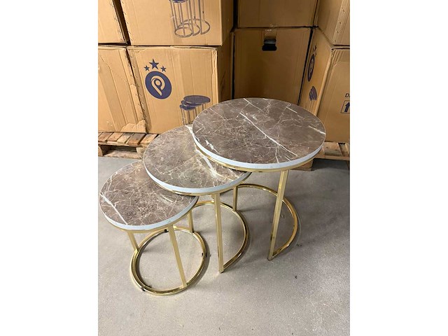 Luxe driedelige bijzettafel - afbeelding 1 van  3