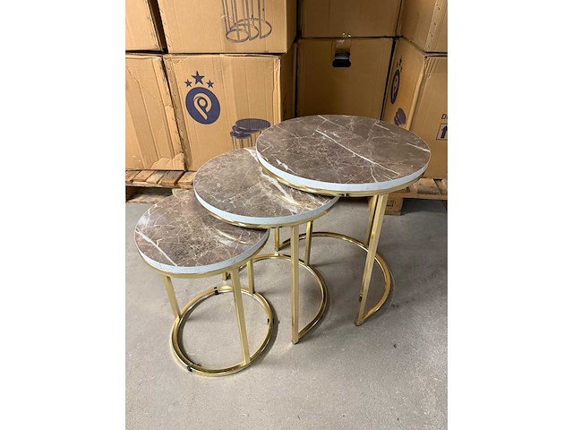 Luxe driedelige bijzettafel - afbeelding 3 van  3