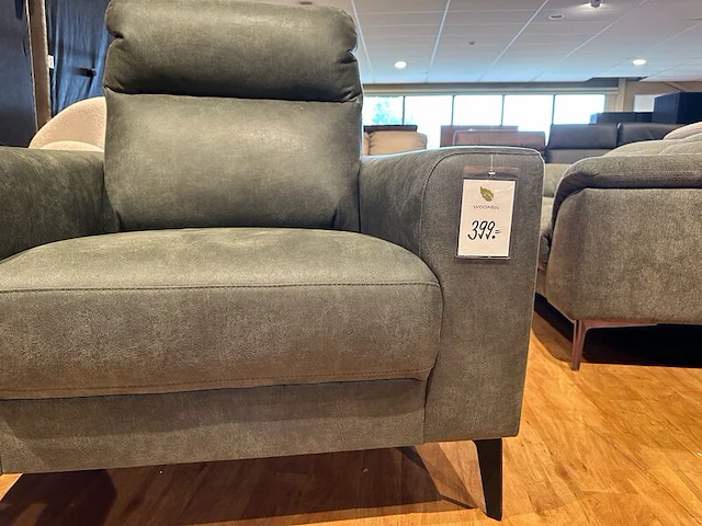 Luxe fauteuil sitdesign, olive groen - afbeelding 6 van  6
