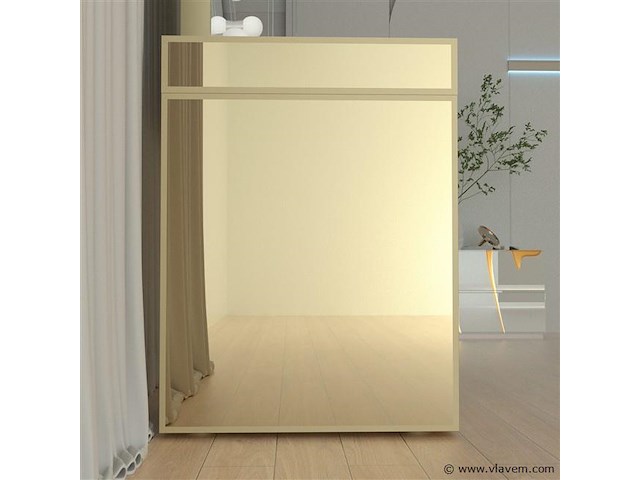 Luxe kaptafel met verlichting - 1500x600x810mm - goudkleurig - incl. krukje - afbeelding 8 van  12