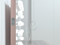 Luxe kaptafel met verlichting - 1500x600x810mm - roze - incl. poef - afbeelding 3 van  11