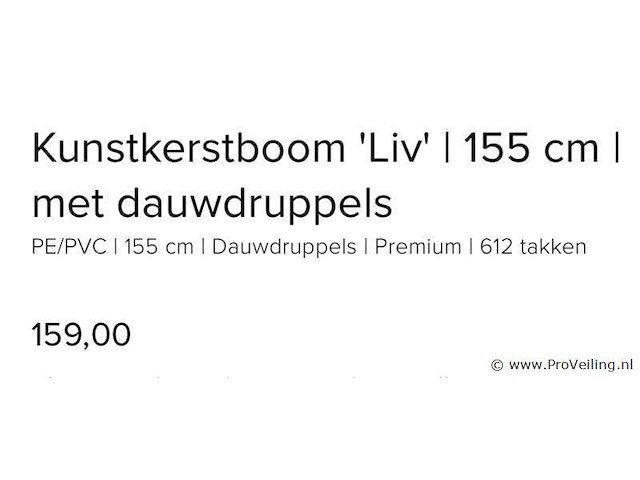 Luxe kunstkerstboom liv 155 cm - afbeelding 4 van  4