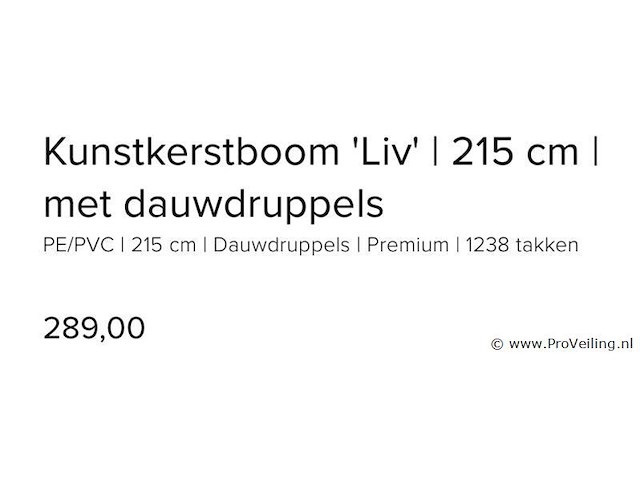Luxe kunstkerstboom liv 215 cm - afbeelding 4 van  4