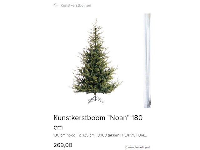 Luxe kunstkerstboom noan 180 cm - afbeelding 4 van  4