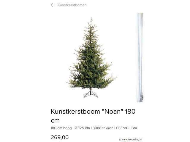 Luxe kunstkerstboom noan 180 cm - afbeelding 4 van  4