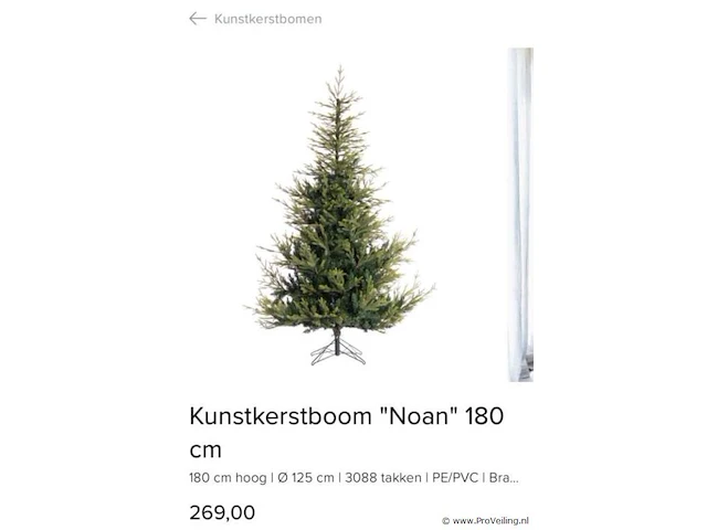 Luxe kunstkerstboom noan 180 cm - afbeelding 4 van  4