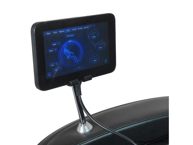 Luxe massagestoel zero gravity - dual-manipulators - zwart/blauw - afbeelding 13 van  15