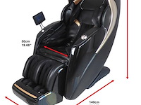 Luxe massagestoel zero gravity - dual-manipulators - zwart/blauw - afbeelding 14 van  15