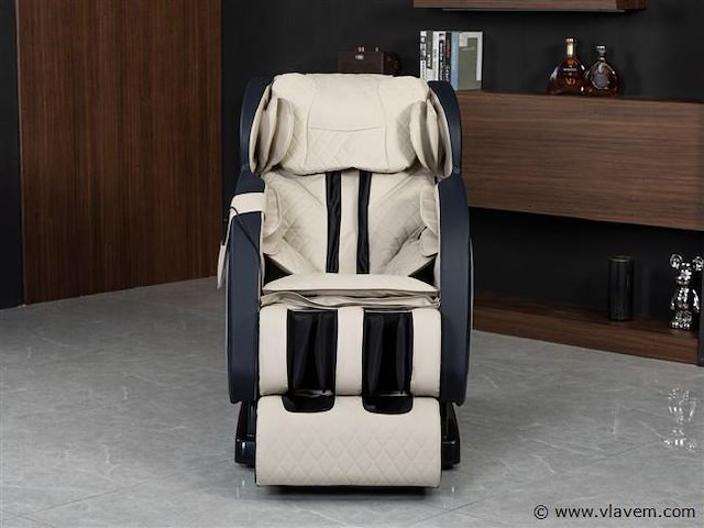 Luxe massagestoel zero gravity - wit / blauw - afbeelding 10 van  21