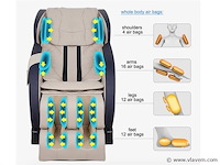 Luxe massagestoel zero gravity - wit / blauw - afbeelding 14 van  21