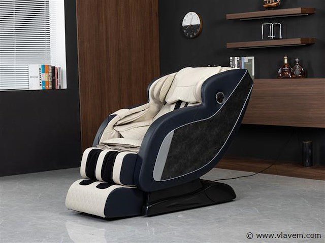 Luxe massagestoel zero gravity - wit / blauw - afbeelding 12 van  21