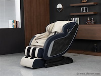 Luxe massagestoel zero gravity - wit / blauw - afbeelding 12 van  21