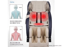 Luxe massagestoel zero gravity - wit / blauw - afbeelding 15 van  21