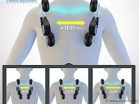 Luxe massagestoel zero gravity - wit / blauw - afbeelding 16 van  21