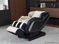 Luxe massagestoel zero gravity - wit / blauw - afbeelding 19 van  21