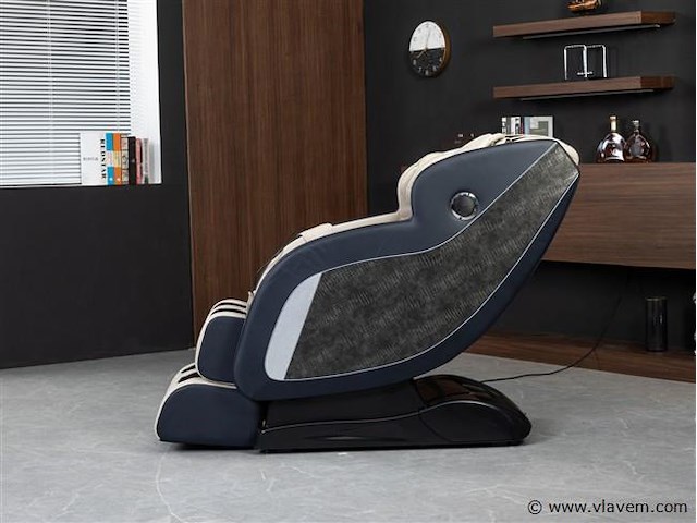 Luxe massagestoel zero gravity - wit / blauw - afbeelding 21 van  21