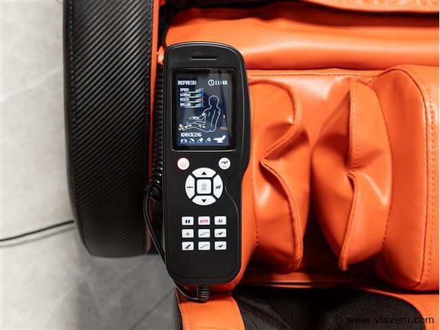 Luxe massagestoel zero gravity - zwart / rood - afbeelding 9 van  18