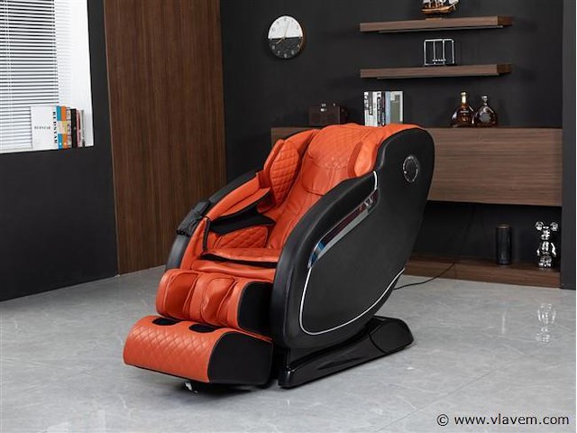 Luxe massagestoel zero gravity - zwart / rood - afbeelding 1 van  18