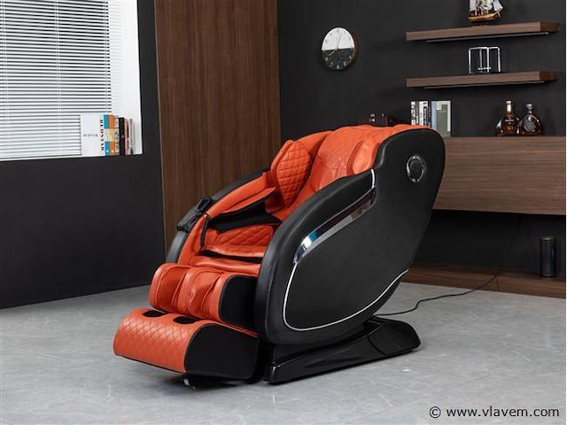 Luxe massagestoel zero gravity - zwart / rood - afbeelding 11 van  18