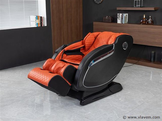 Luxe massagestoel zero gravity - zwart / rood - afbeelding 12 van  18