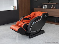 Luxe massagestoel zero gravity - zwart / rood - afbeelding 12 van  18
