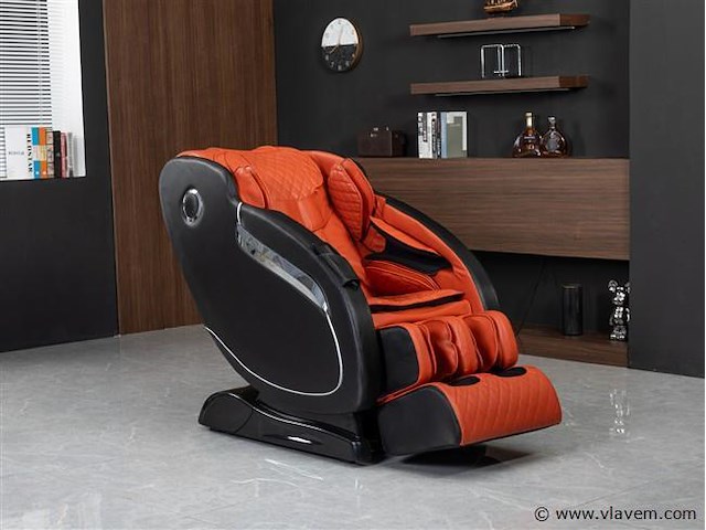 Luxe massagestoel zero gravity - zwart / rood - afbeelding 17 van  18