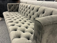 Luxe rechte bank verona, velvet, antraciet - afbeelding 2 van  4