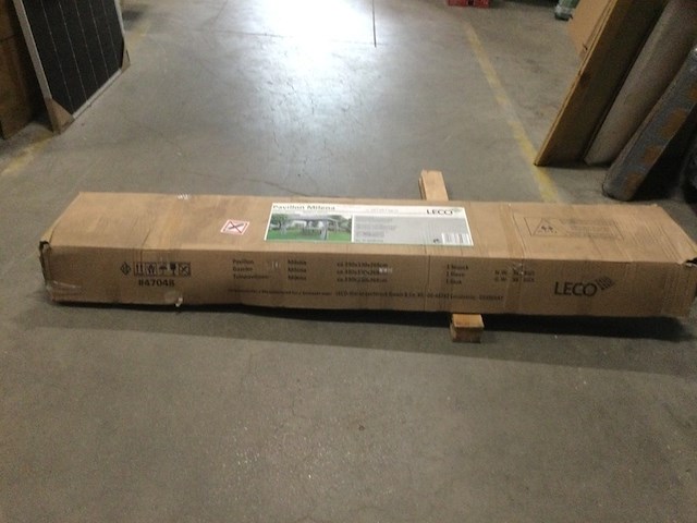 Luxe tuinpaviljoen met stalen frame en zijwanden, leco, grijs / lichtgrijs / antraciet - afbeelding 2 van  8