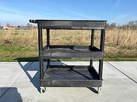 Luxor drielaags zware utility cart - afbeelding 2 van  6