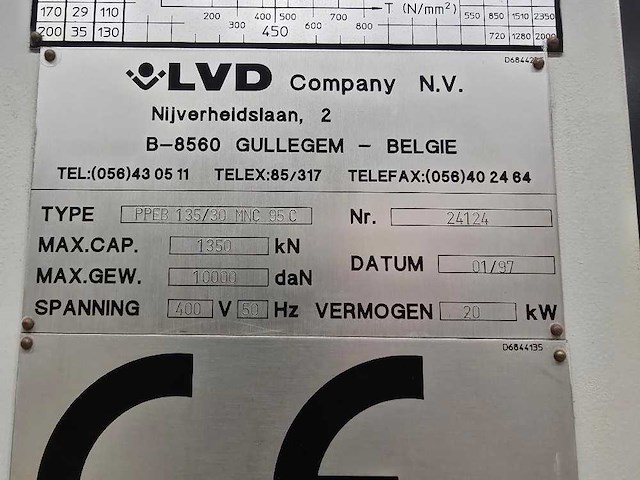 Lvd - 1997 - ppeb 135/30 mnc 95c - cnc-kantbank - afbeelding 2 van  10